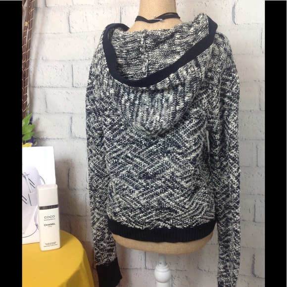 ⬇️HOODED OPEN KNIT CARDIGAN - Picture 3 of 5